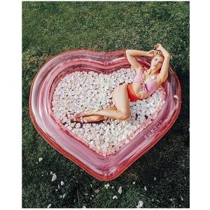 FUNBOY Giant Inflatable Clear Pink Heart Kiddie Pool, BRAND NEW, NEVER USED